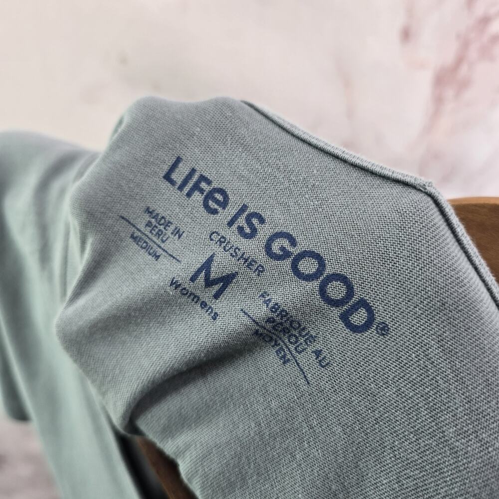 Life Is Good T Shirt Womens Medium Blue Pooh Piglet Short Crusher V Best Things - Picture 3 of 10